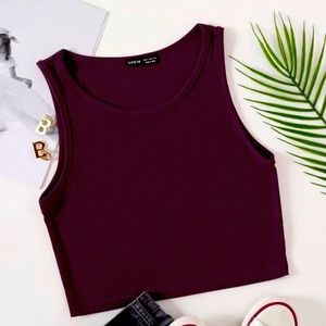 ribbed crop tank top